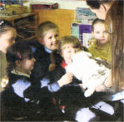 Pupils from Holy Trinity Nursery School are introduced to some native wildlife.