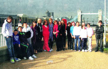 The St. Patrick's pupils on their recent visit to London.