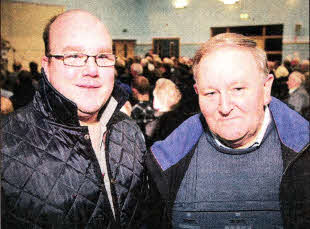 Andrew and Jim Dennison, from Dromara, at the annual Harry Ferguson lecture in Hillsborough. US4611.512cd