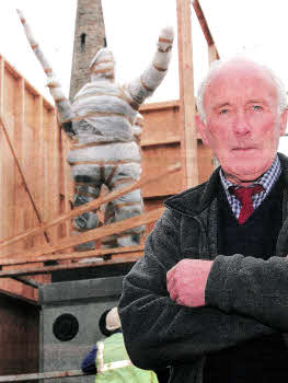 John Sherlock at the new UDR monument in Lisburn- Pic by Stephen Hamilton/Presseye.com