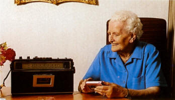 Many elderly or infirm members of the congregation who can no longer attend services regularly continue to share in worship by receiving a tape recording of the church services