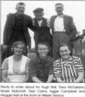 Plenty to smile about for Hugh Ball, Davy McFarland, Mosie Matchett, Tisse Cairns, Aggie Campbell and Maggie Ball at the front of Hillside Terrace