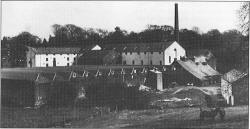 Hillsborough Linen Company premises circa 1900 with Mr. Todd in foreground. 