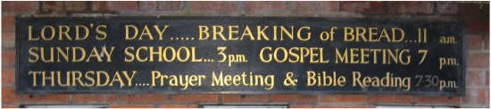 Derriaghy Gospel Hall, Notice Board,