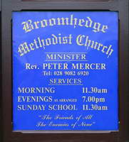 Broomhedge Methodist Church Notice Board