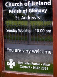 Notice Board at St Andrew’s, Tunny.