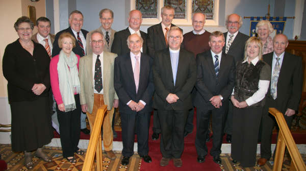 The Rev Charles McCartney pictured with Aghalee Parish Select Vestry in March 2009.