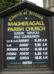 Notice Board at Magheragall Parish Church.