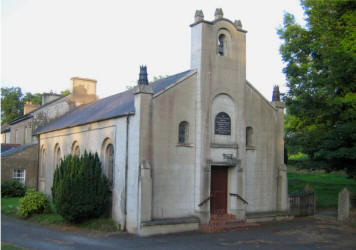 Kilwarlin Moravian Church.  The original church was erected in 1755, rebuilt in 1834 and restored 1987.