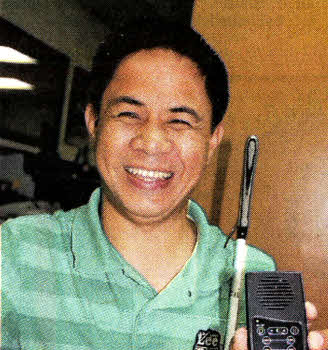 Dong Jampil (pictured), a blind pastor living in the Philippines, was one of the first to receive a MegaVoice player.