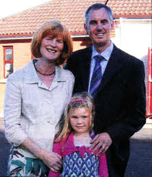 Rev John Watterson, wife Margaret and daughter Lydia