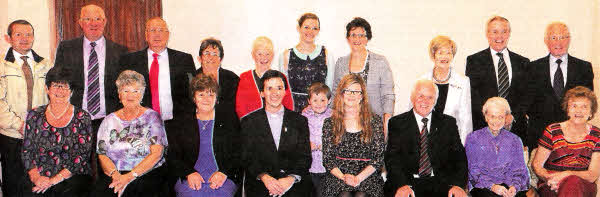 The Rev Stanley Gamble and his wife Sarah pictured with Stanley's parents Stanley (Snr) and Oriel and some of the members of St Paul's Parish Church who attended the Service of Institution in Killinchy Parish Church