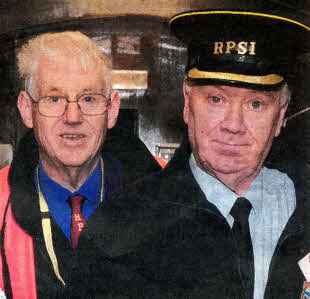 Railway enthusiast David Thompson (event organiser) and Henry Richie (Train Manager)