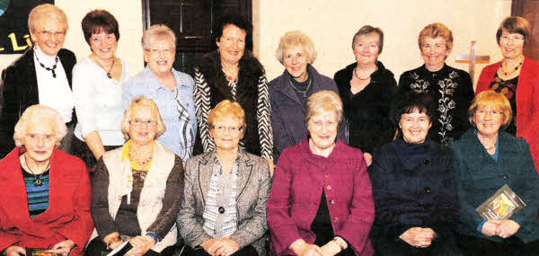 Hazel Pierce, pianist (second from left in back row) and a choir comprising ladies from Lisburn area churches who led the praise at the 'Women's World Day of Prayer' service in Magheragall Methodist Church.