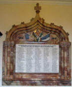 Marble Tablet in Railway Street Presbyterian Church erected in honour and grateful recognition of the heroism and self-sacrifice of 134 men from this congregation who went out from us to help in the Great War, 1914 to 1919.