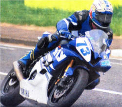 Ivan Shanle from Hillsborough in the first 600cc Supersport race on Saturday, approaching university corner.