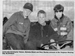 Local lads Christopher Nelson, Nicholas Brand and Ross Stanley pictured at the Ferguson Working  Day. BL35440sm