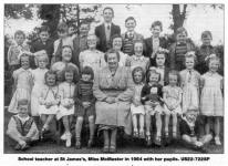 School teacher at St James's, Miss McMaster in 1954 