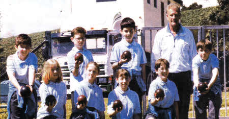 This picture was taken back in 1998 at the old Hillsborough Primary School when pupils got an introduction to bowling from local coach Winston Scott.