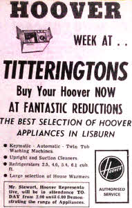 1986 local store Titteringtons had some fantastic offers on a new Hoover appliance.