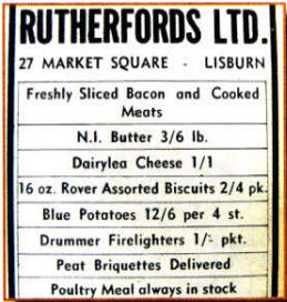 The Star advertised some tasty bargins back in 1971 from Rutherfords in Market Square.
