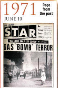 A massive explosion in Lisburn wasn't— caused a bomb but by a leak at the Kosangas storage depot in Benson Street. The resulting blaze was said to have been one of the biggest ever seen in the town.