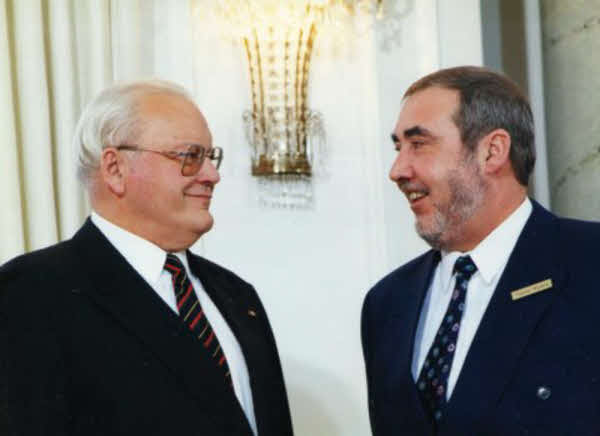 Donald Watters meeting the president of Germany 1996