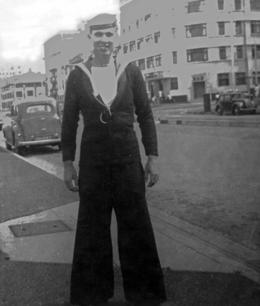 Maurice 17 year old Boy Seaman, 1st Class, picture was taken in 1947